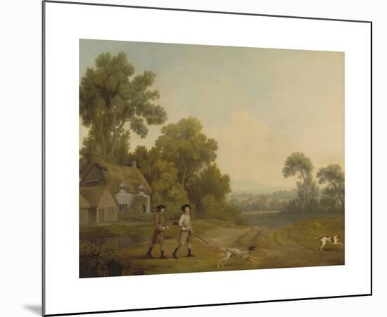 Two Gentlemen Going a Shooting-George Stubbs-Mounted Premium Giclee Print