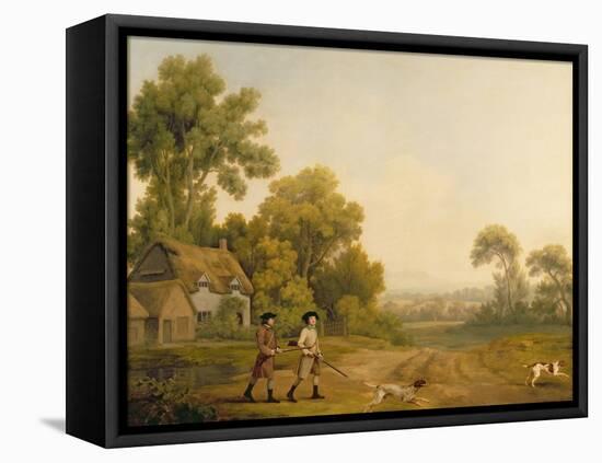 Two Gentlemen Going a Shooting-George Stubbs-Framed Premier Image Canvas