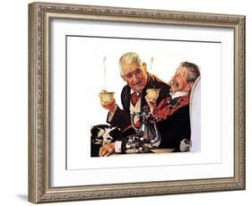 Two Gentlemen with Coffee-Norman Rockwell-Framed Giclee Print