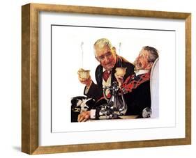 Two Gentlemen with Coffee-Norman Rockwell-Framed Giclee Print