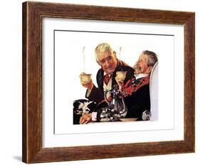 Two Gentlemen with Coffee-Norman Rockwell-Framed Giclee Print