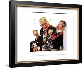 Two Gentlemen with Coffee-Norman Rockwell-Framed Giclee Print