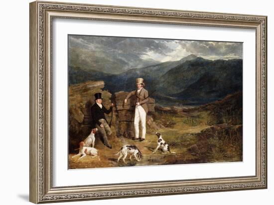 Two Gentlemen with Pointers on a Grouse Moor, 1824-John Frederick Herring I-Framed Giclee Print