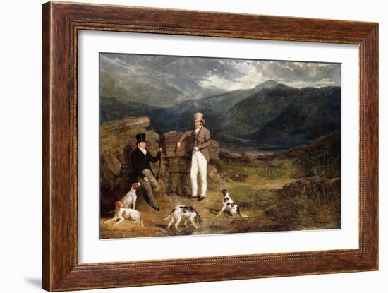 Two Gentlemen with Pointers on a Grouse Moor, 1824-John Frederick Herring I-Framed Giclee Print