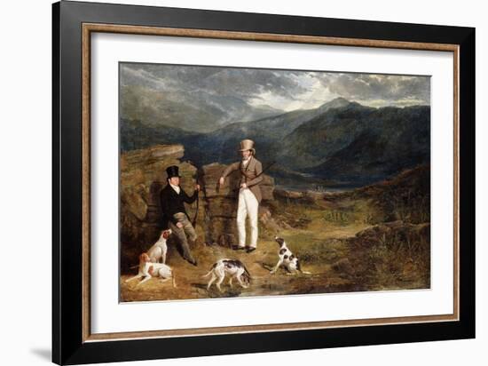 Two Gentlemen with Pointers on a Grouse Moor, 1824-John Frederick Herring I-Framed Giclee Print