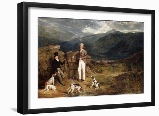 Two Gentlemen with Pointers on a Grouse Moor, 1824-John Frederick Herring I-Framed Giclee Print