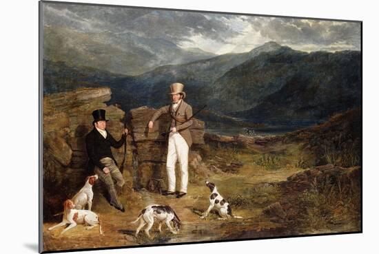Two Gentlemen with Pointers on a Grouse Moor, 1824-John Frederick Herring I-Mounted Giclee Print