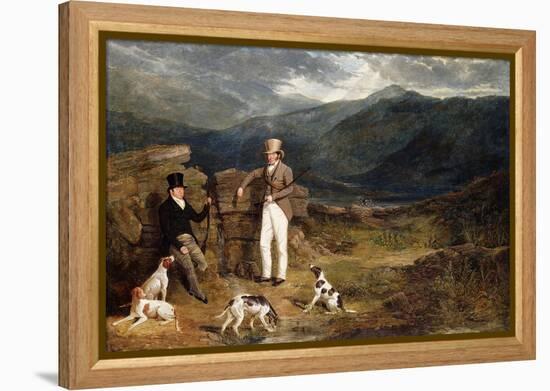 Two Gentlemen with Pointers on a Grouse Moor, 1824-John Frederick Herring I-Framed Premier Image Canvas