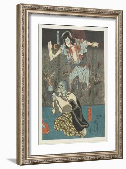 Two Ghosts from Famous Ghosts Series, 1847-1852-Utagawa Kuniyoshi-Framed Giclee Print