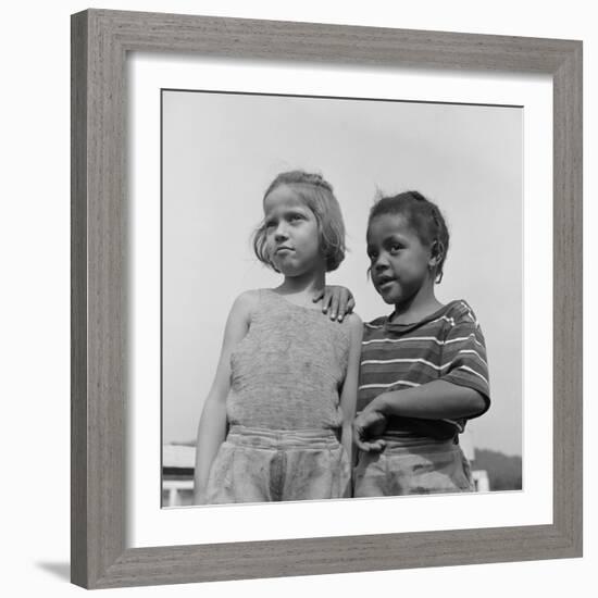 Two Girls at Camp Christmas Seals, a Racially Integrated Summer Camp in Haverstraw, NY-Gordon Parks-Framed Photo