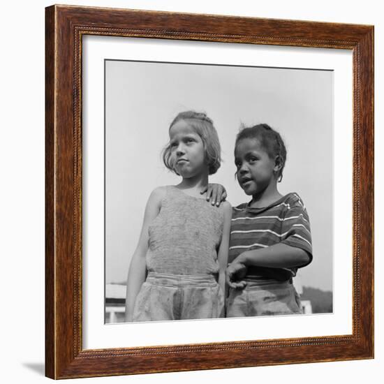 Two Girls at Camp Christmas Seals, a Racially Integrated Summer Camp in Haverstraw, NY-Gordon Parks-Framed Photo