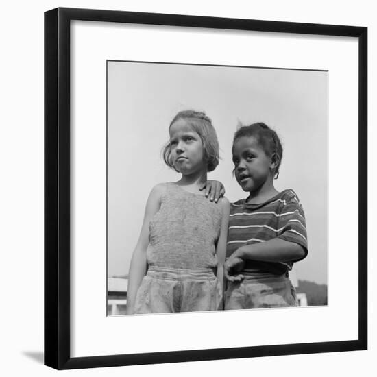 Two Girls at Camp Christmas Seals, a Racially Integrated Summer Camp in Haverstraw, NY-Gordon Parks-Framed Photo