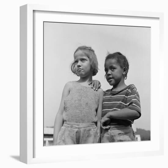 Two Girls at Camp Christmas Seals, a Racially Integrated Summer Camp in Haverstraw, NY-Gordon Parks-Framed Photo