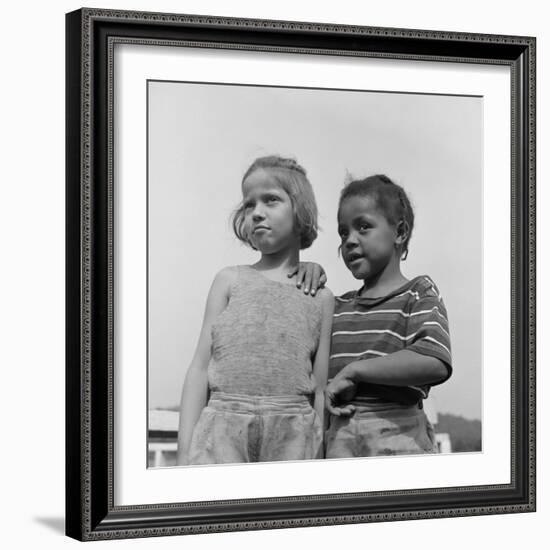 Two Girls at Camp Christmas Seals, a Racially Integrated Summer Camp in Haverstraw, NY-Gordon Parks-Framed Photo