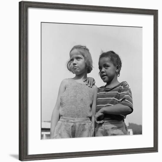 Two Girls at Camp Christmas Seals, a Racially Integrated Summer Camp in Haverstraw, NY-Gordon Parks-Framed Photo