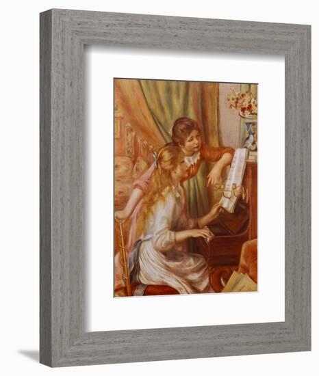 Two Girls at the Piano-Pierre-Auguste Renoir-Framed Art Print