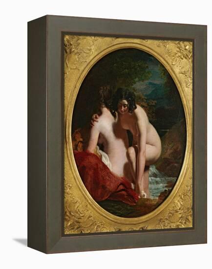 Two Girls Bathing (Oil on Panel)-William Etty-Framed Premier Image Canvas