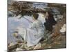 Two Girls Fishing, 1912 (Oil on Canvas)-John Singer Sargent-Mounted Giclee Print