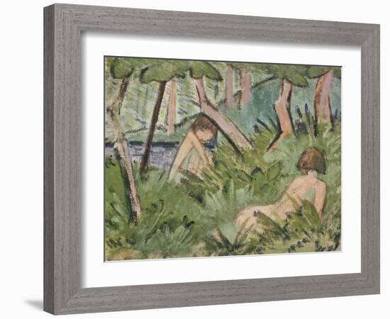 Two Girls in the Woods-Otto Mueller-Framed Giclee Print