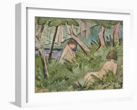 Two Girls in the Woods-Otto Mueller-Framed Giclee Print