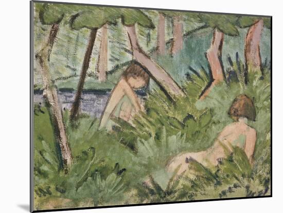 Two Girls in the Woods-Otto Mueller-Mounted Giclee Print