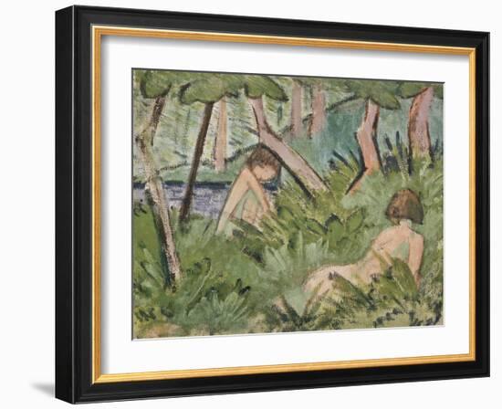 Two Girls in the Woods-Otto Mueller-Framed Giclee Print