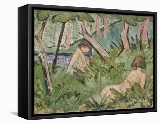 Two Girls in the Woods-Otto Mueller-Framed Premier Image Canvas