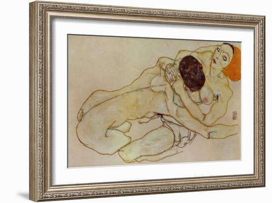 Two Girls (Lovers), 1914-Egon Schiele-Framed Giclee Print