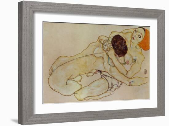 Two Girls (Lovers), 1914-Egon Schiele-Framed Giclee Print