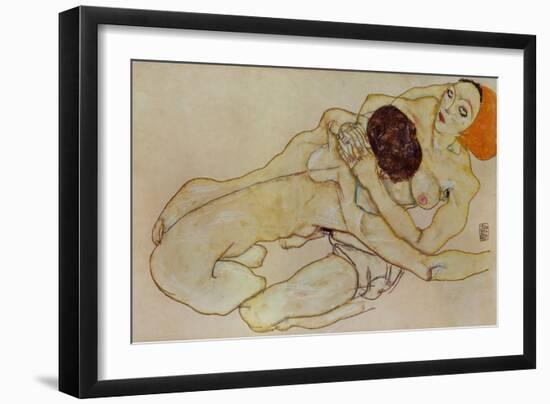 Two Girls (Lovers), 1914-Egon Schiele-Framed Giclee Print