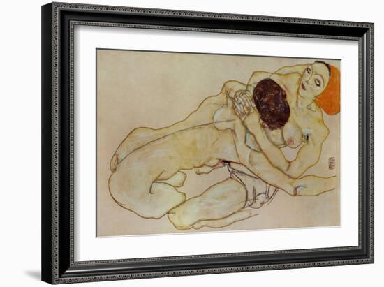 Two Girls (Lovers), 1914-Egon Schiele-Framed Giclee Print