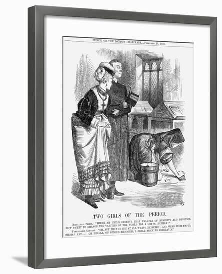 Two Girls of the Period, 1869-John Tenniel-Framed Giclee Print