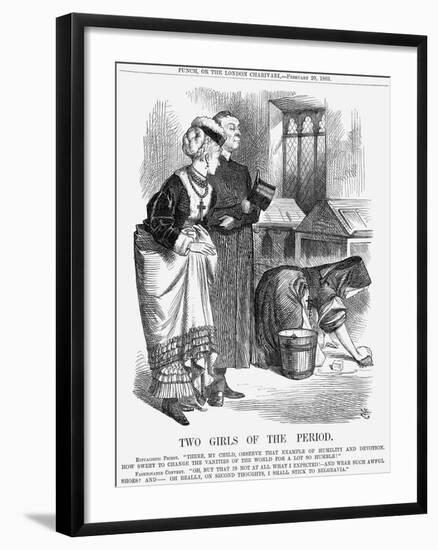 Two Girls of the Period, 1869-John Tenniel-Framed Giclee Print