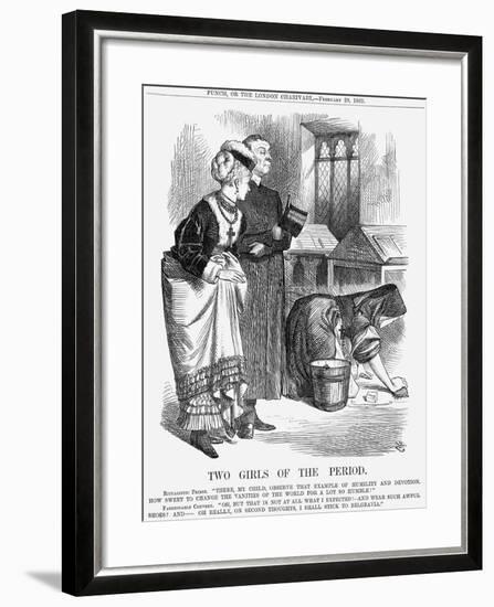 Two Girls of the Period, 1869-John Tenniel-Framed Giclee Print