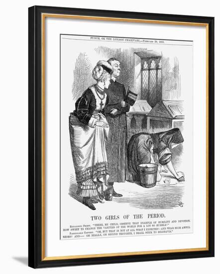 Two Girls of the Period, 1869-John Tenniel-Framed Giclee Print