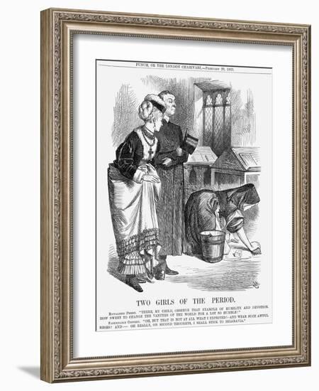 Two Girls of the Period, 1869-John Tenniel-Framed Giclee Print