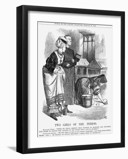 Two Girls of the Period, 1869-John Tenniel-Framed Giclee Print