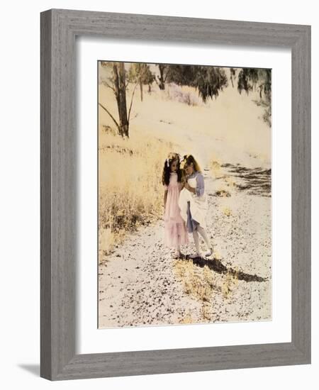 Two Girls on Path-Nora Hernandez-Framed Giclee Print