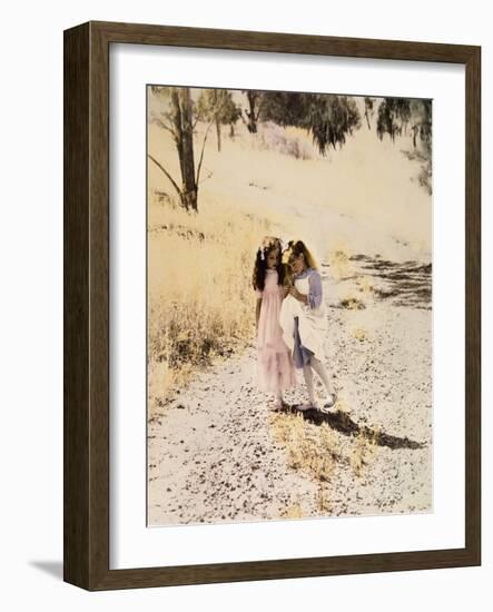 Two Girls on Path-Nora Hernandez-Framed Giclee Print