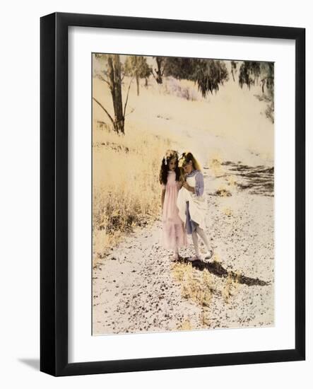 Two Girls on Path-Nora Hernandez-Framed Giclee Print