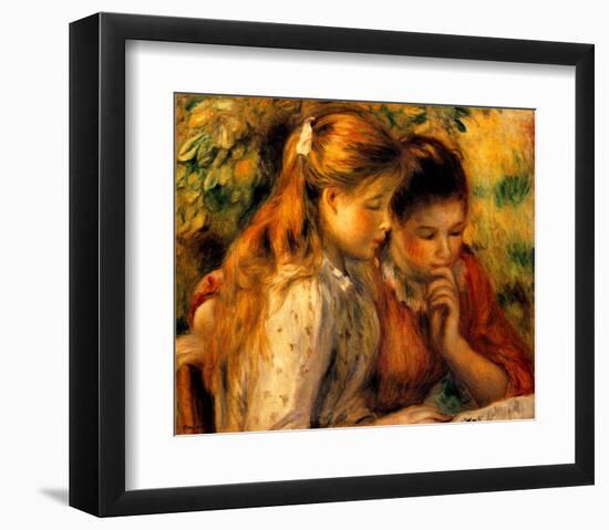 Two Girls Reading-Pierre-Auguste Renoir-Framed Giclee Print