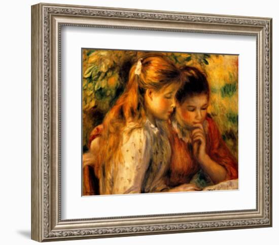 Two Girls Reading-Pierre-Auguste Renoir-Framed Giclee Print