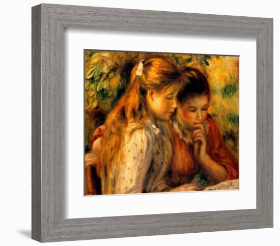 Two Girls Reading-Pierre-Auguste Renoir-Framed Giclee Print