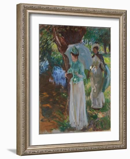 Two Girls with Parasols, 1888-John Singer Sargent-Framed Giclee Print