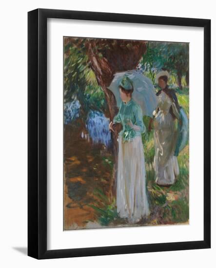 Two Girls with Parasols, 1888-John Singer Sargent-Framed Giclee Print