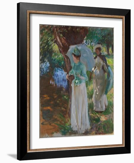 Two Girls with Parasols, 1888-John Singer Sargent-Framed Giclee Print