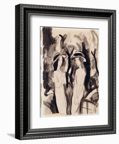Two Girls-Auguste Macke-Framed Giclee Print