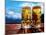 Two Glasses of Beer with Mountains-Markus Bleichner-Mounted Art Print