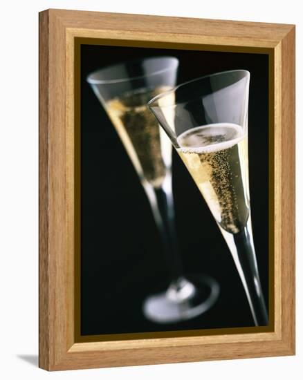 Two glasses of champagne-null-Framed Premier Image Canvas