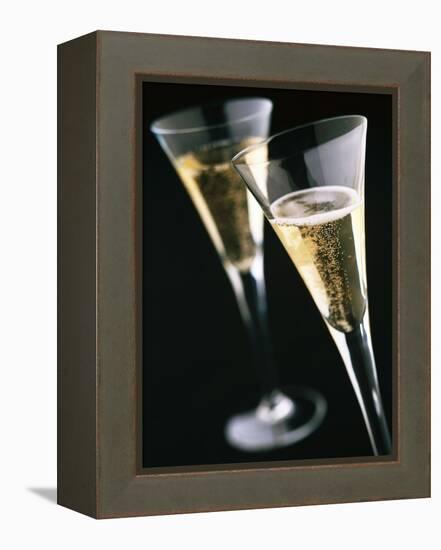 Two glasses of champagne-null-Framed Premier Image Canvas